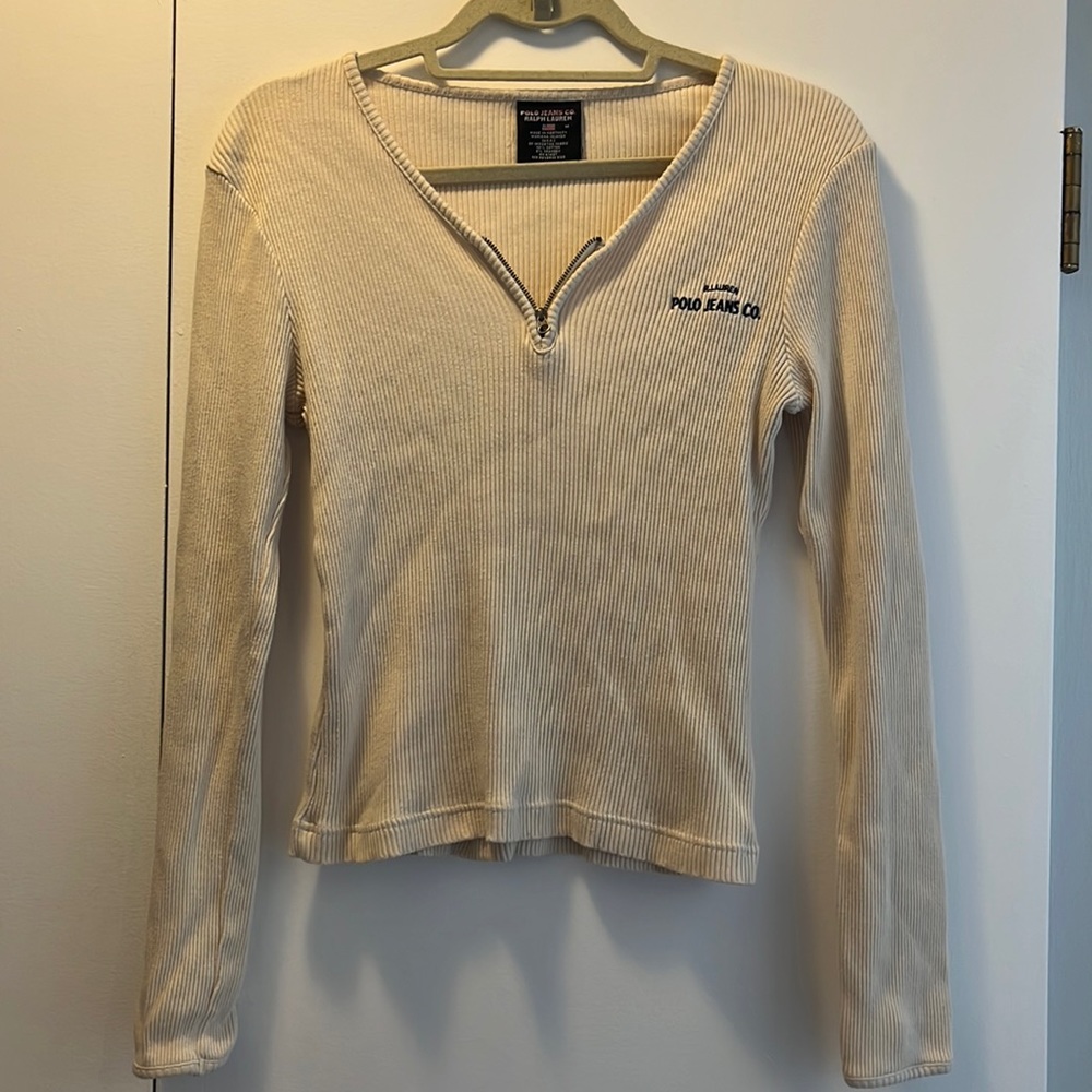 Polo Jeans Co. Ralph Lauren Women’s Ribbed Long Sleeve